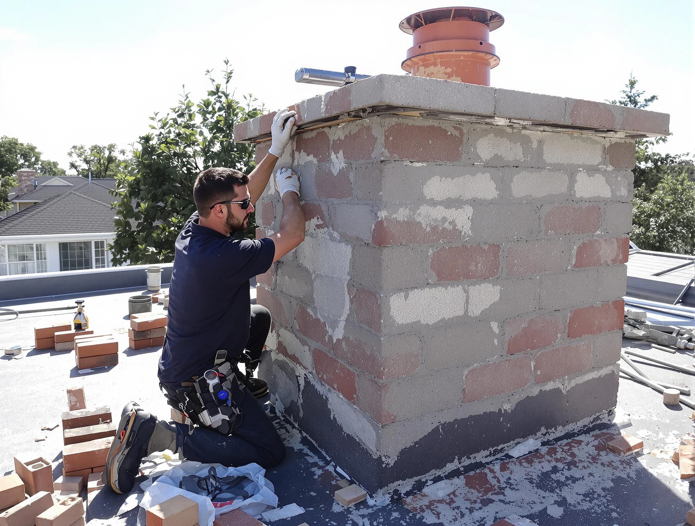 Advanced chimney repair process by Emporia Chimney Sweep in Emporia, VA