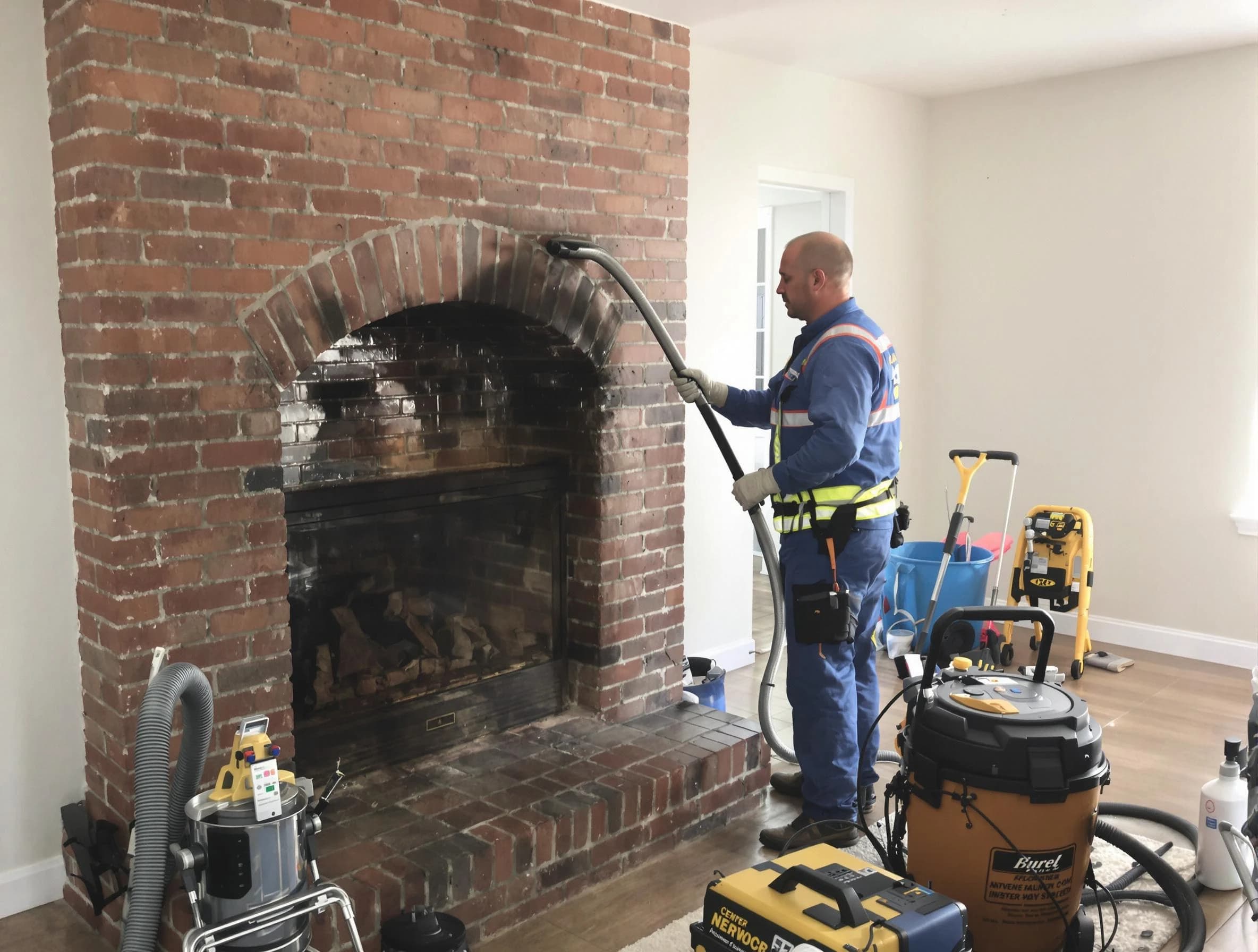 Emporia Chimney Sweep expert performing detailed chimney sweep in Emporia, VA