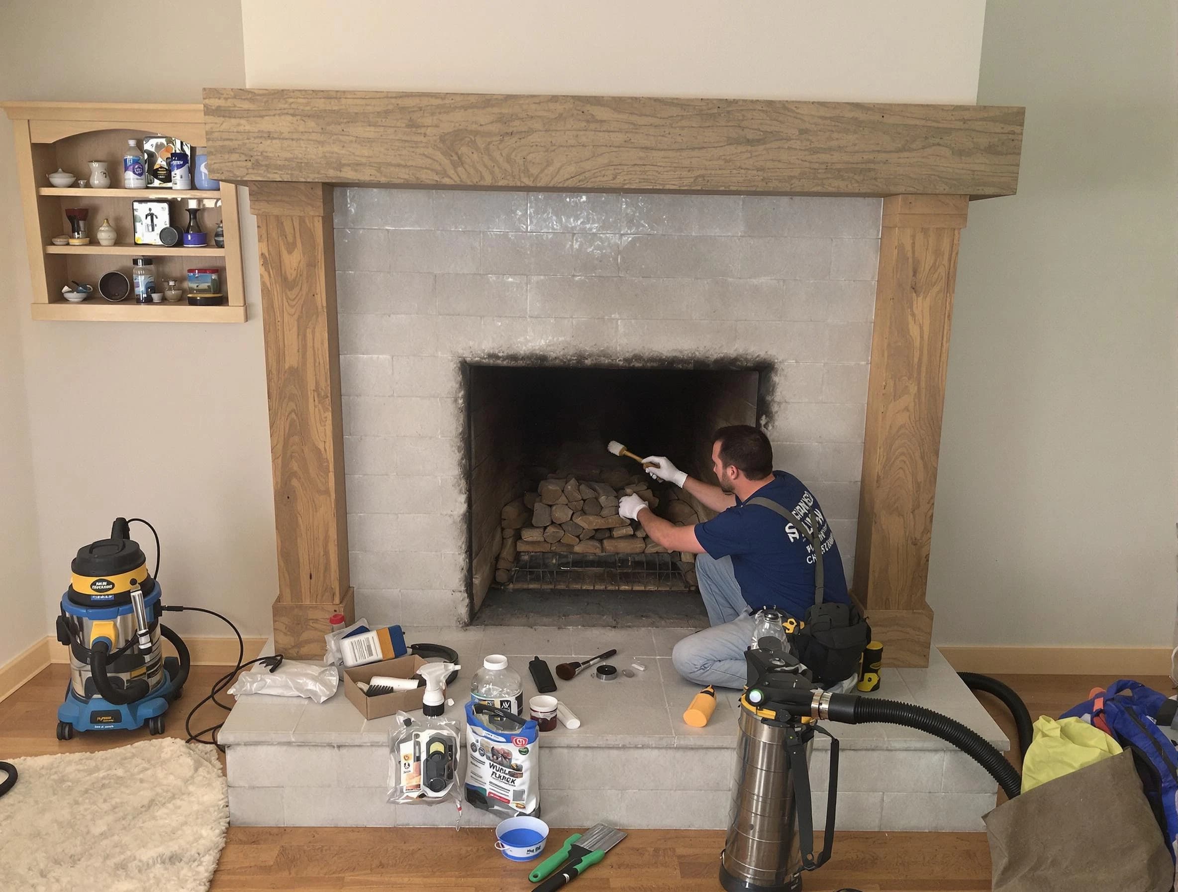 Detailed creosote removal process by Emporia Chimney Sweep in Emporia, VA