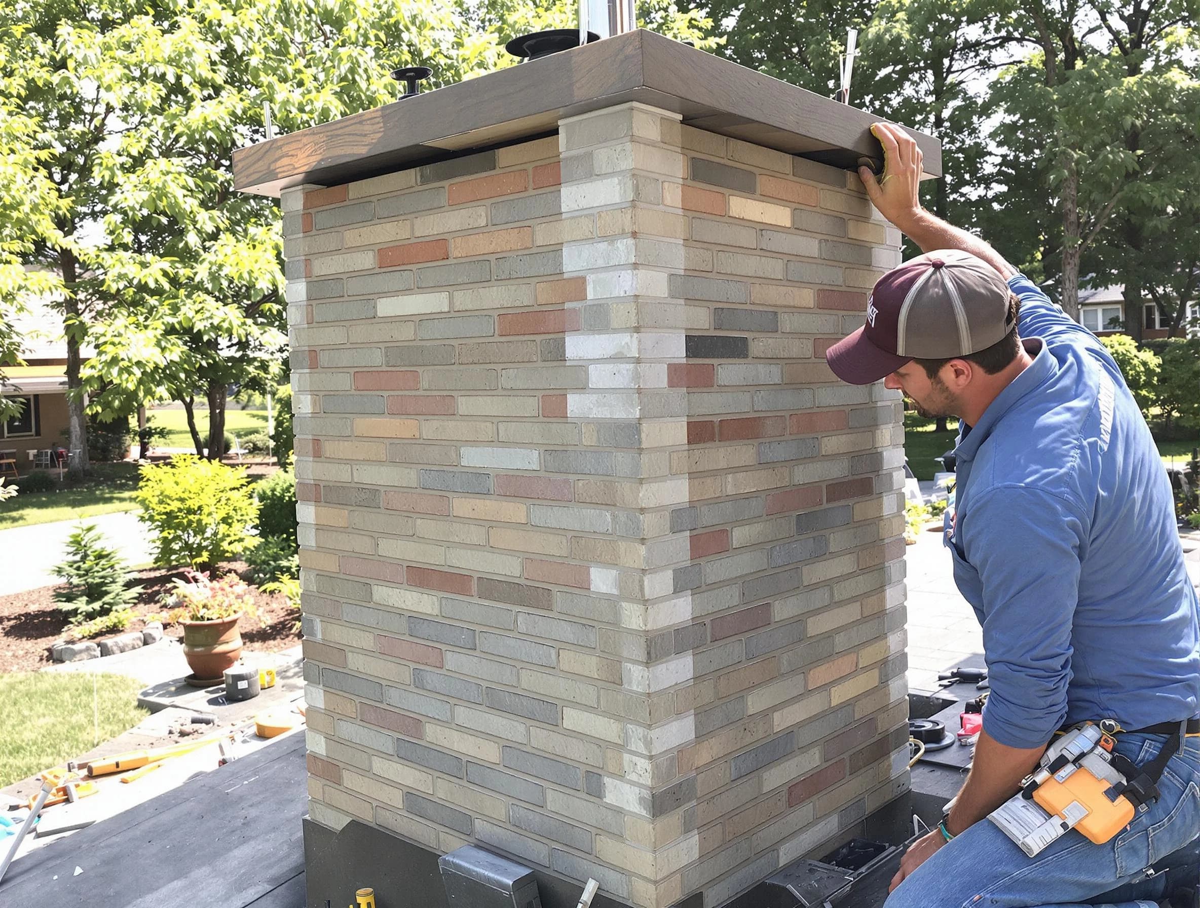 Emporia Chimney Sweep completing a modern chimney remodel in Emporia, VA