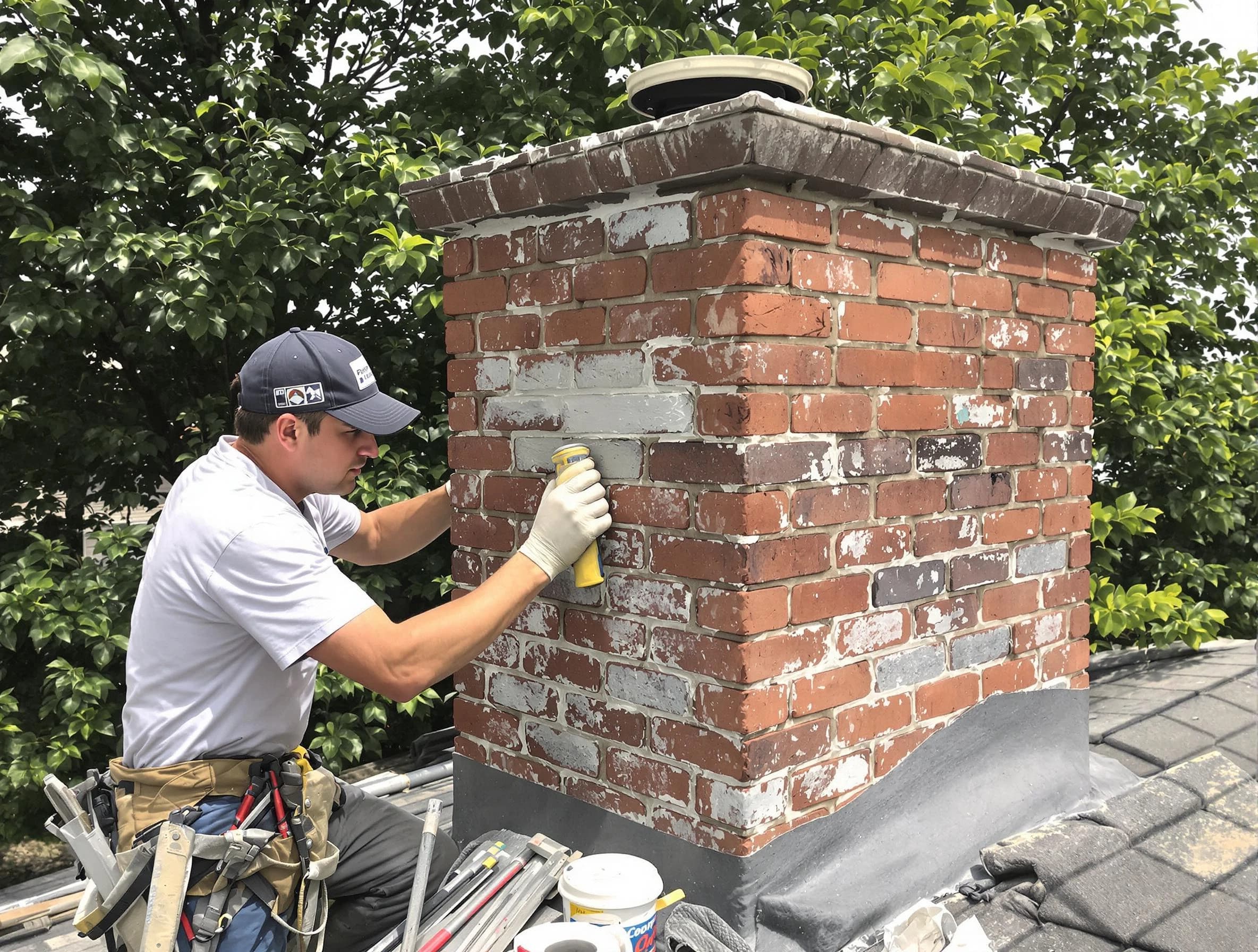 Emporia Chimney Sweep restoring an aging chimney in Emporia, VA