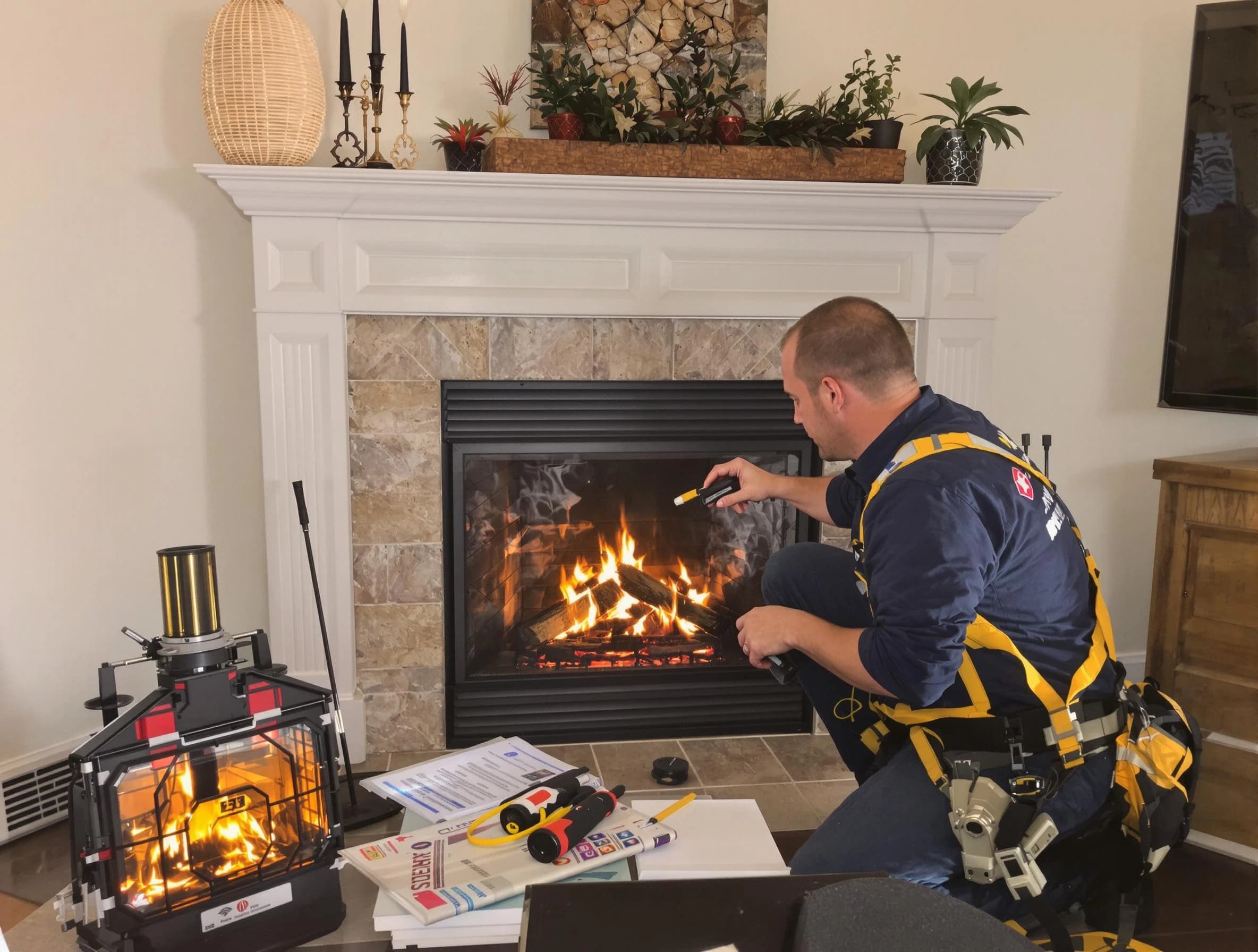Safety-focused fireplace inspection by Emporia Chimney Sweep in Emporia, VA