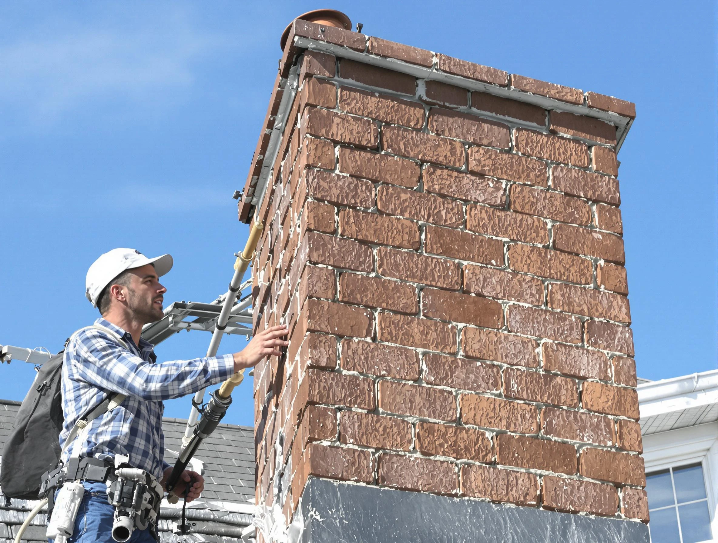 Brickwork for a chimney rebuild by Emporia Chimney Sweep in Emporia, VA