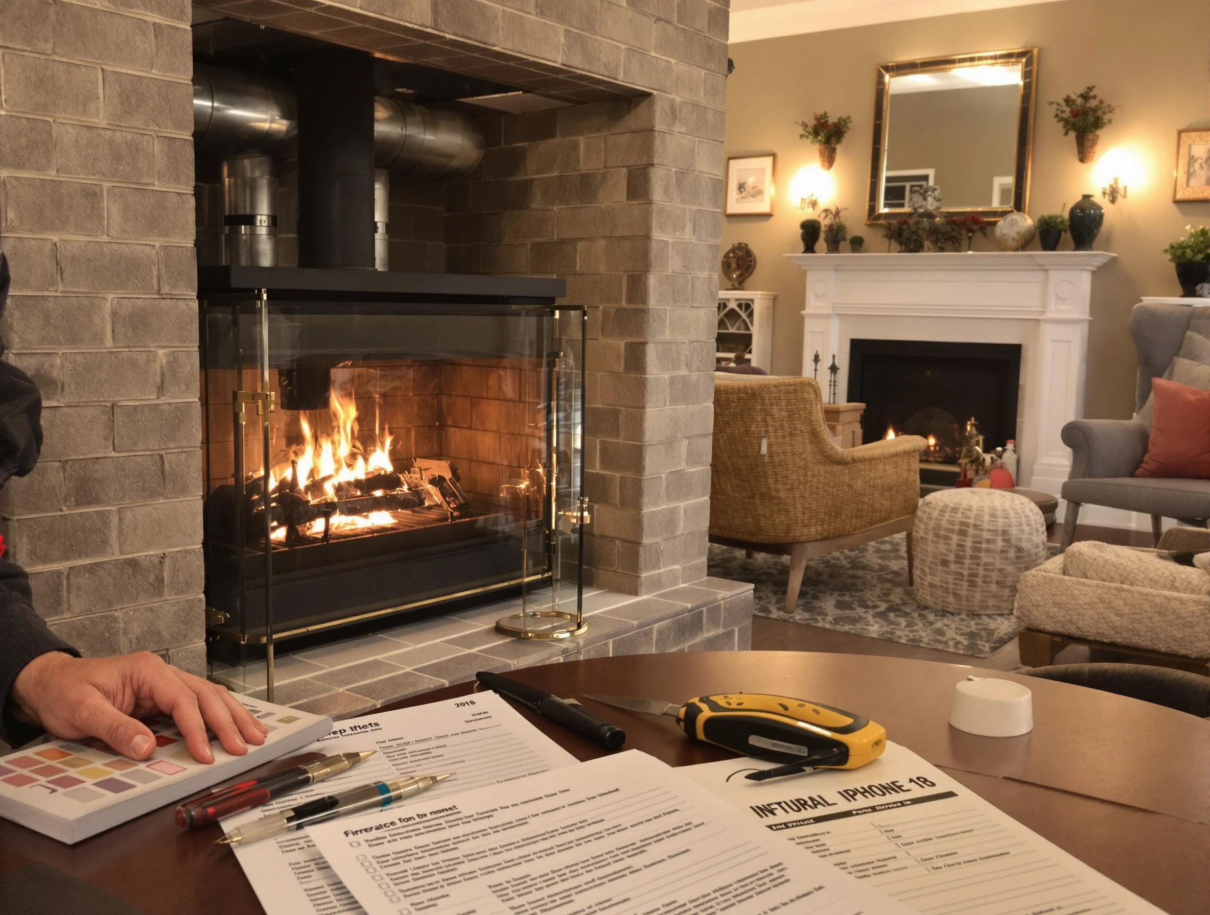 Emporia Chimney Sweep verifying fireplace safety measures in Emporia, VA